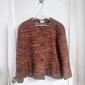 L.L. Bean Freeport Maine Wool Tweed Blazer Jacket